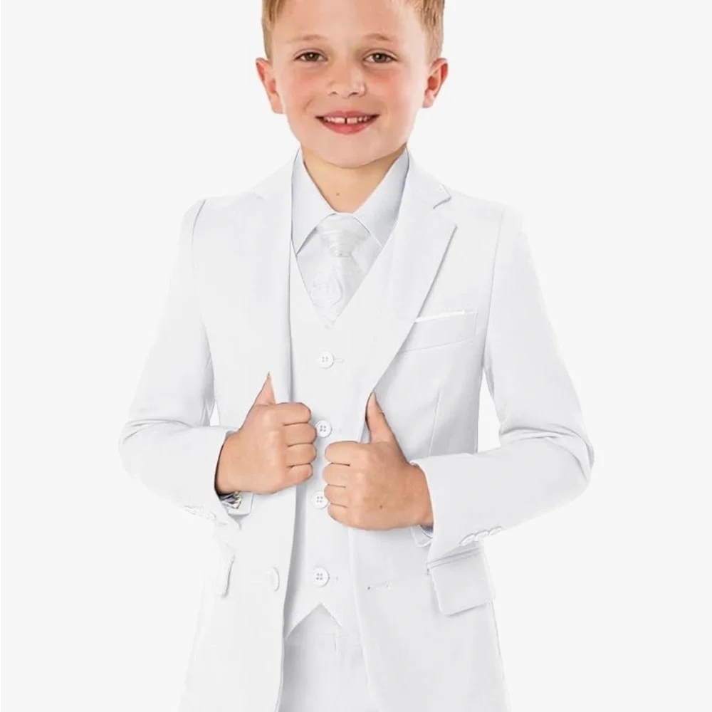 White Boys white communion baptism suit size 10 New